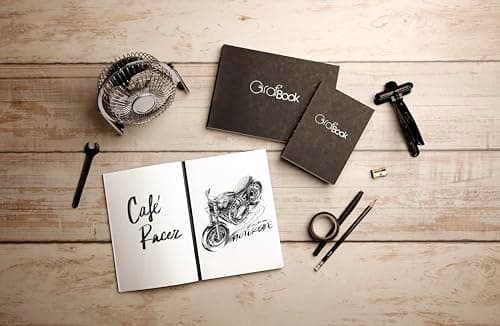 Clairefontaine 975801C Carnet Cousu Graf'Book 360° - 100 Feuilles Papier Dessin Blanc à la Surface Lisse - A5 14,8x21 cm 100g - Orientation Portrait