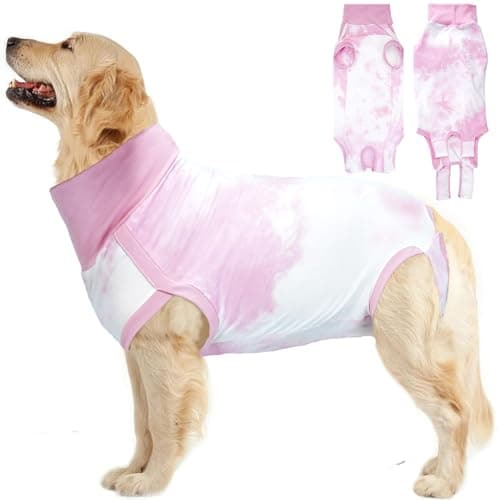 LIANZIMAU Combinaison de Recuperation Chien Body Chien Post Operatoire Femelle Body Medical Chien Body Chien Post Operatoire Male Castration Alternatives Collerettes pour Chiens