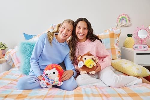 Snackles, Series 2, Hedgehog (Mentos, Fruit), Plush Toy, Cuddly Squishy Comfort Plush with License Snack Brand Accessory, Small (20 cm), Brown Box, (Hedgehog)