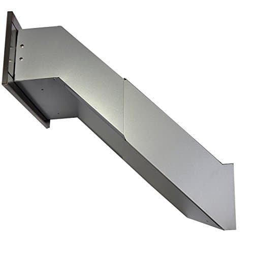 Boîte aux lettres en acier inoxydable argenté - Avant + porte arrière V2A XXL (acier inoxydable/argent)