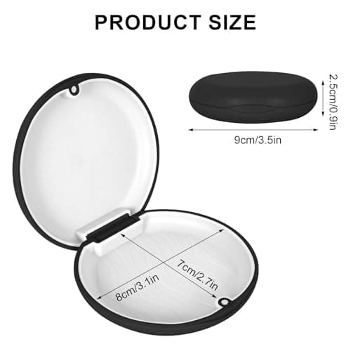 Disnace Boîte de Rangement Prothèses, Boite Appareil Dentaire, Etui pour Dentaires Ultra, Boîte A Dentier, Boîte Gouttiere Dentier, Cas de Retenue pour Gouttières, Pinces, Appareils Dentaires (Noir)