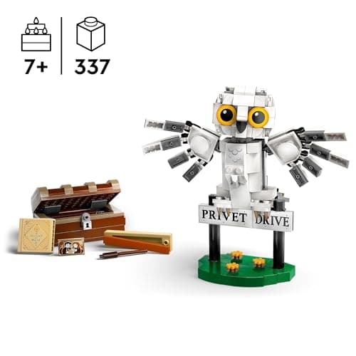 LEGO Harry Potter Hedwige au 4 Privet Drive, Jouet de Construction Fantastique pour Enfants, Figurine de Chouette, Jeu en autonomie, Cadeau Surprise Idéal pour Filles, Garçons et Fans dès 7 Ans 76425