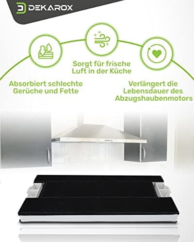 DEKAROX Filtre à charbon actif pour balay Bosch Siemens Neff Constructa Gaggenau 434229 00434229 DHZ4506 LZ45501 Z5144X1 KF280002 pour hotte aspirante