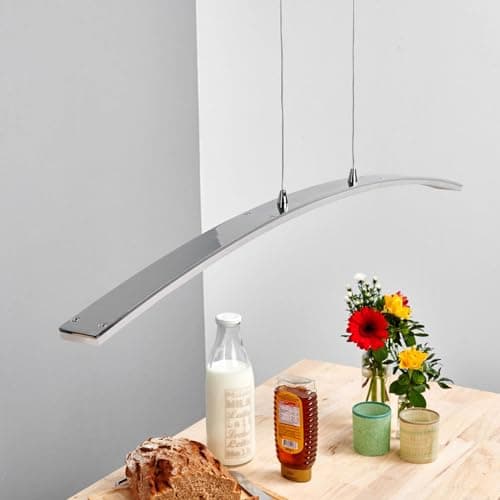 LED Suspension Lorian (Moderne) en Argent e. a. pour Salon & Salle à manger (à 216 lampes,), Suspension, lampe, plafonnier, suspension
