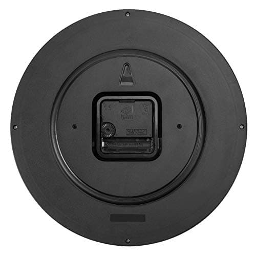 Plumeet Grande Horloge Murale, 25cm Horloge Murale Décorative de Qualité, Mécanisme Silencieux à Quartz, pour Maison/Cuisine/Bureau/École,Fonctionne sur Pile (Noir)