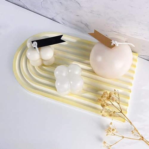 Pont arc-en-ciel Moule plat ovale en Silicone Paquet de 2 Moule Plateau En Résine Silicone forme Irrégulière DIY Moule Resine epoxy Plateau Convient aux petits Ornements