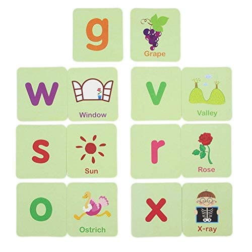 NATHA Cartes Flash Cartes d'apprentissage de Puzzle Alphabet, Matching Puzzle Apprentissage precoce d'apprentissage cognitif Boite de Rangement mentale Alphabet