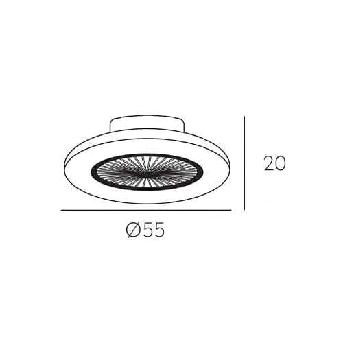 BEL AIR HOME - Ventilateur Plafonnier LED KIRA | 6 Vitesses DC Moteur Économie d'Énergie | 3 Températures Lumière 3000K-4000K-6500K | Télécommande et Application Argrace, Polycarbonate (BLANC)