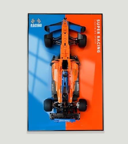 WETCEAOM Cadre pour Lego Technic McLaren Formula 1 42141, Tableau d'affichage mural pour Lego les amateurs, taille : 75x45 cm(sans modèle)