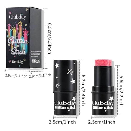 BeauFairy Bâton à Paillettes pour le Corps, 4 PCS, Body Glitter Gel, Paillettes pour le Visage, Mermaid Sequins Glitter, Fluorescent Paillette Visage Chunky Glitter Gel, pour Visage Corps Cheveux, 036
