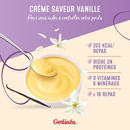Gerlinéa - Crème Repas Minceur - Substitut de Repas Complet et Rapide - Saveur : Vanille - 540 g(L'emballage peut varier)