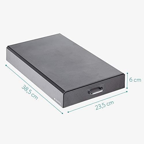 Navaris Tiroir à Capsule de Café - Rangement Support pour Dosette Machine à Café Nespresso - Distributeur Range-Dosette 50 Capsules - Noir