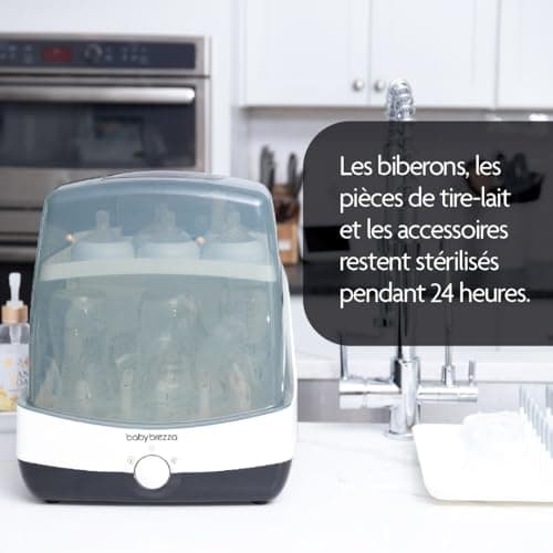 Baby Brezza - Superfast Sterilizer Dryer - Stérilisateur de biberons pour bébés/nourrissons - Stérilisation vapeur, universelle pour tous types de biberons