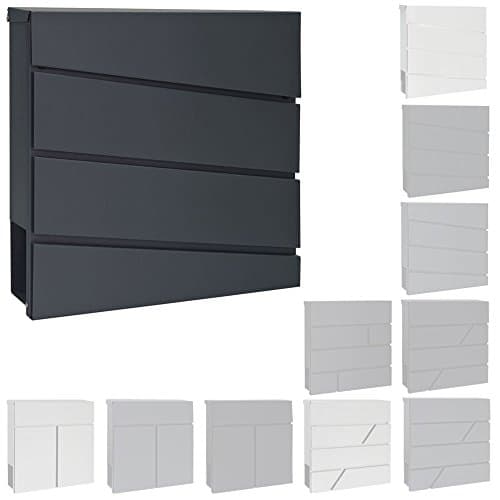 Moderne De Boîte Aux Lettres Murale En Acier Inoxydable 18 Modèles V2Aox, Farbe:Edelstahl 4 (MB05)