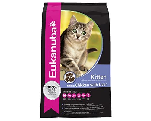 EUKANUBA - Croquettes Premium pour Chaton – Riche en Poulet Frais et en Riz – Favorise la croissance - Alimentation 100% Complète et Equilibrée – DHA – Sans Blé – Sans OGM - Sac refermable - 10kg