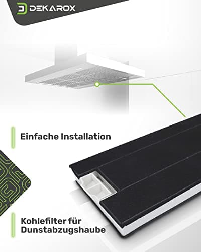 DEKAROX Filtre à charbon actif pour balay Bosch Siemens Neff Constructa Gaggenau 434229 00434229 DHZ4506 LZ45501 Z5144X1 KF280002 pour hotte aspirante