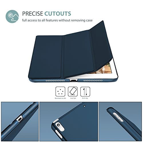 ProCase Coque pour iPad Air 3(10.5" 2019), iPad Pro 2(10.5" 2017), A2123 A2152 A2153 A2154 A1701 A1709 A1852, Housse Étui de Protection avec Support Fonction et Sommeil/Réveil Automatique-Bleu