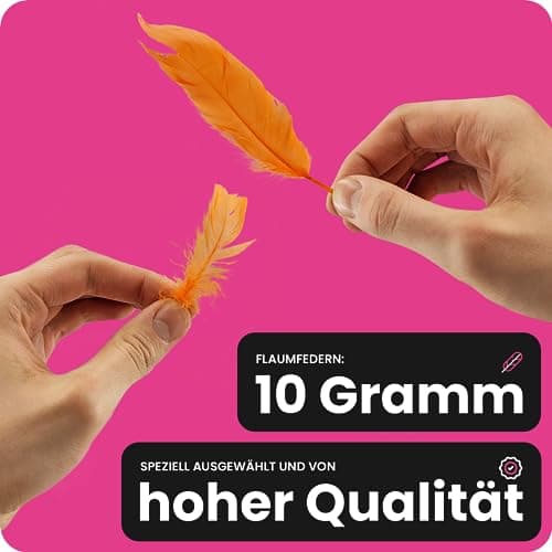 Netuno 150 plumes décoratives oranges foncées 10g plumes duveteuses plumes d'oiseaux plumes naturelles pour loisirs créatifs DIY bricolage décorations de fêtes attrape-rêves fabrication de masques