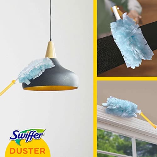 Swiffer XXL Attrape & Retient Kit De Dépoussiérage avec 1 Manche Télescopique Et 2 Recharges Plumeau Attrape-Poussière, Attrape Et Retient Jusqu’À 3 Fois Plus De Cheveux Et Poussière