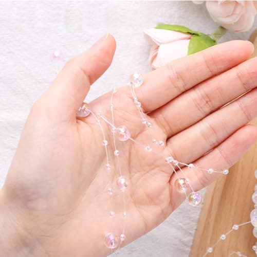 VEOIRXU Perles d'eau Rose, Bougies Flottantes, Perle d'eau, Bougie Flottante pour Vases, Remplisseurs de Bouteilles d'eau, Mariages, Décorations de Centres de Table(Rose, 5M)
