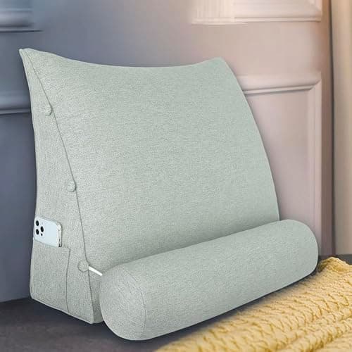 BNCKTRD Coussin de dossier avec traversin, 45 cm, coussin de lecture, coussin cale, pour tête de lit, coussin de lit, coussin de soutien de la nuque, coussin de soutien de la nuque, coussin de lecture