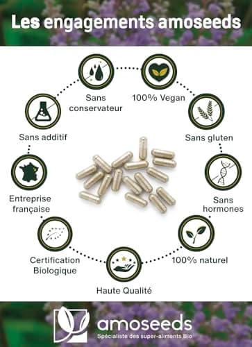 Ménopause BIO | Sans Hormones, 100% Naturel | Bouffées de Chaleur, Irritabilité, Stress | Gattilier, Sauge, Safran | 60 gélules | Qualité Supérieure