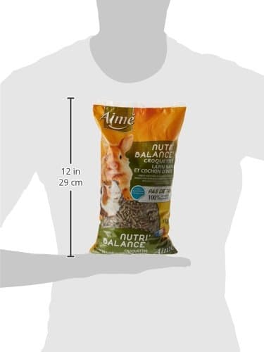 Aimé - Granulés Lapin Nain et Cochon d'Inde 1kg - Repas Complet - Apports Nutritionnels Garantis avec des Granulés Savoureux à Texture Croquante