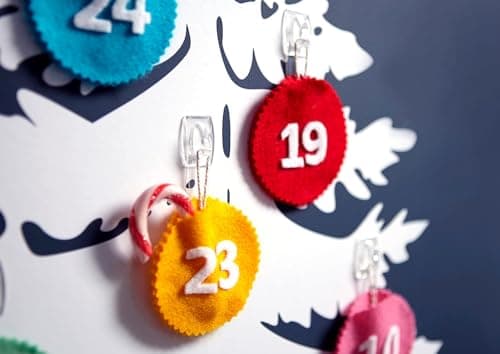 Command Crochets de Fixation, Lot de 20 Mini-Crochets Transparents et de 24 Petites Bandes Adhésive - Pour la Décoration des Guirlandes Lumineuses, Accrochage Sans Dommage