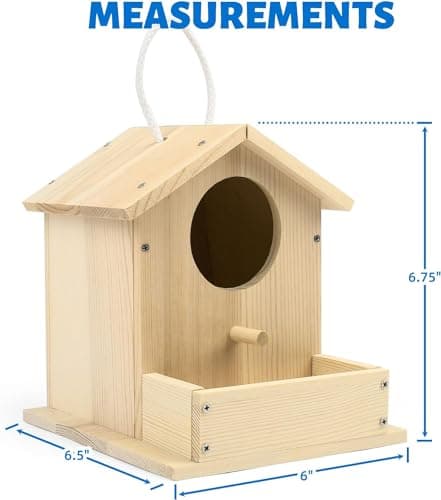 LotFancy 2 Pièce Maison D'oiseau Bricolage Kit pour Enfant, Construire Maison Oiseau en Bois Kit de Loisir Creatif Activites manuelles Maison D'oiseau Peindre Jouet