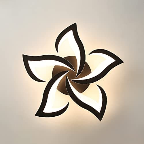 Riserva Plafonnier LED Dimmable, 40W 3000K-6500K Lampe de Plafond avec Télécommande, Créatif Pétales Design Luminaire Plafonnier Moderne pour Salon, Chambre, Salle à Manger, Φ60cm