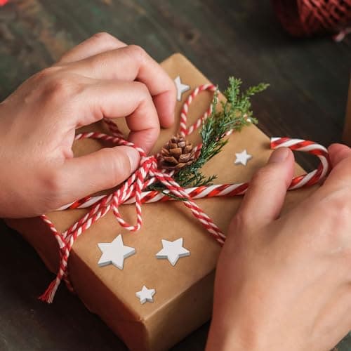 100Pcs Etoile Bois Noël Confetti Décoration à disperser Table DIY Bricolage Artisanat Cadeau Noël Fête (Blanc)