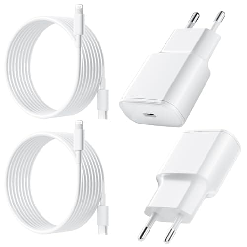 25W Chargeur Rapide pour iPhone, 2 Pièces PD 3.0 Prise USB C avec 2M Cable Lightning for iPhone 14/14Pro/13/13 Mini/13 Pro/13Pro Max/12/12Pro/12 Pro Max/11/11 Pro/ 11 ProMax