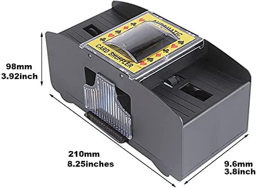 Mélangeur Automatique de Cartes à Jouer au Poker - Machine de Jeu USB à Piles - pour Poker, Maison, Fête, Jeux de Cartes, Tables