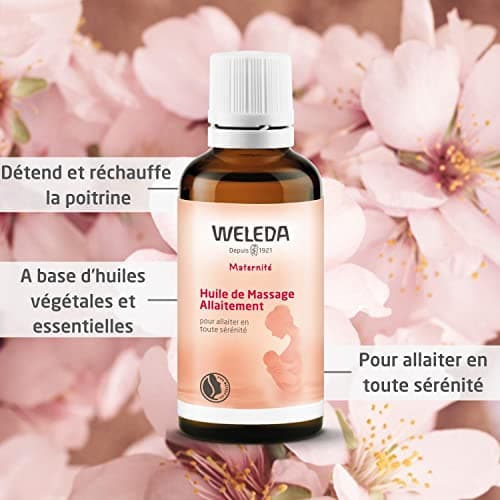 WELEDA - Huile de Massage Allaitement - Pour allaiter en toute sérénité - Pour les femmes allaitantes - NATRUE* - Vegan*** - 50 ml