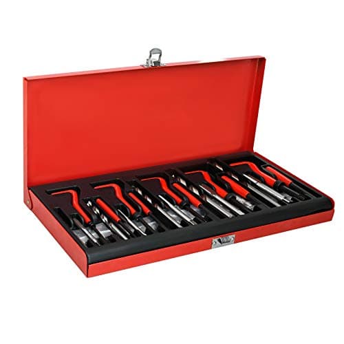 YRHome Kit d'outils de réparation de filetage 131 pièces pour voiture - Manchon fileté - Moteur M5 M6 M8 M10 M12