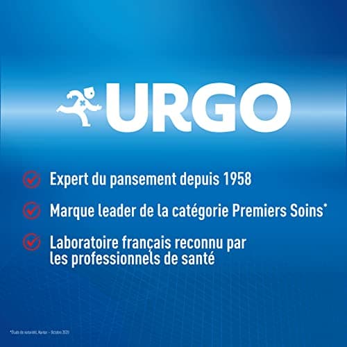 Urgo - Bande à Découper Résistant Bande en Tissu Compresse Anti-Adhérente 1 m x 8 cm, Bleu, 1 x 0.08 m (Lot de 1)