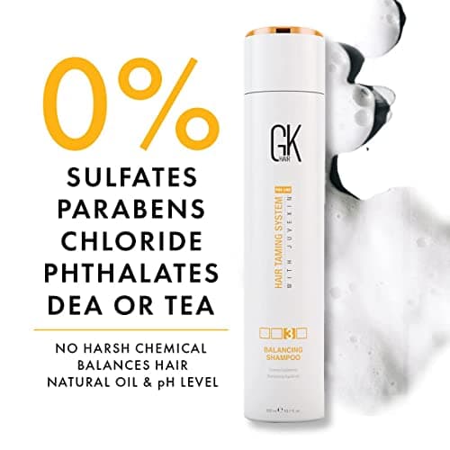 GK HAIR Global Keratin Balancing Conditioner (300ml/10.1 Fl Oz) pour cheveux gras et colorés Utilisation quotidienne après shampooing Nettoyant en profondeur et restaure les niveaux de pH