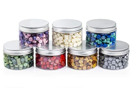 Mceal Lot de 200 perles de cire à cacheter - Mélange de trois couleurs - Violet