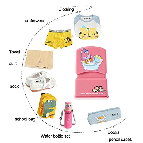 Tampon Personnalisé, Tampon Pour Marquer ​Les Vêtements Et Les Livres Pour Enfant Pas ​Facile À S'Estomper Nom Étudiant Tampons - Peuvent Choisir Le Sexe Et La Couleur (1000 fois)