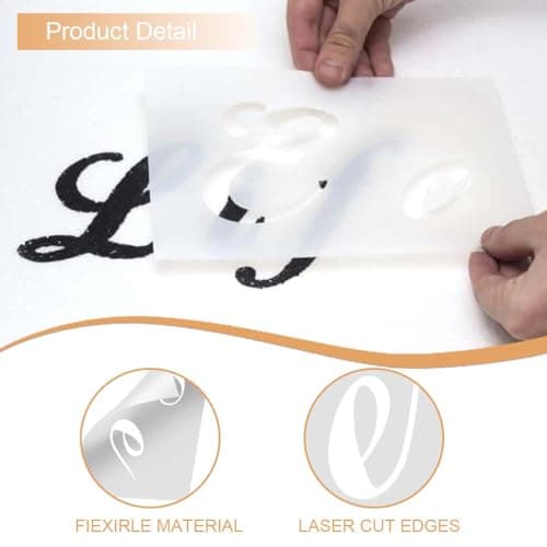 EIHI Pochoir Lettre Alphabet, Aides pour Dessin et Lettrage, 40Pcs Letter Stencils Alphabet Lettre et Pochoir Chiffre Calligraphie Pochoir Majuscule Minuscule Lettres Décoration