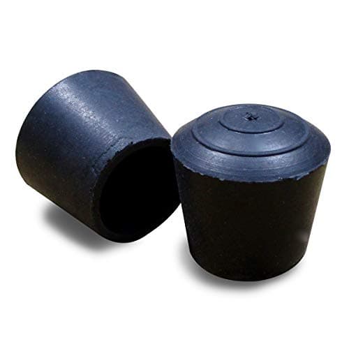 ajile - 4 pièces - Embout Enveloppant Rond en Caoutchouc pour Tubes de diam. 16 mm - Noir - EVR916-M