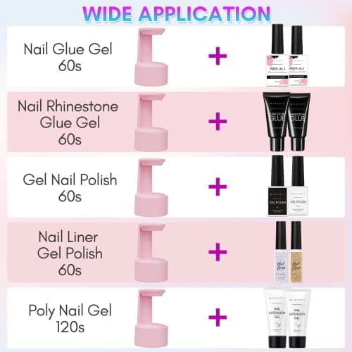 MAKARTT Lampe à Ongles LED Mini,Séchoir à Ongles 5W gel Nail UV light, Gel Vernis à Ongles Extension Gel Nail Light Solidification Light, voyage gel Nail LED Light Valentine fête des mères cadeau