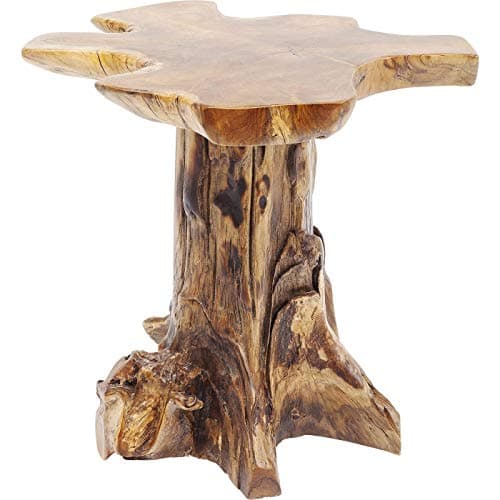 Kare Design Table d'appoint Tree, Nature-Marron, Bois Massif, Tronc d'Arbre, Style Rustique, Chaque Table Unique, Capacité de charge max 35kg, Décoration Chambre, Salon, Maison, 50x40x40 cm (H/L/P)