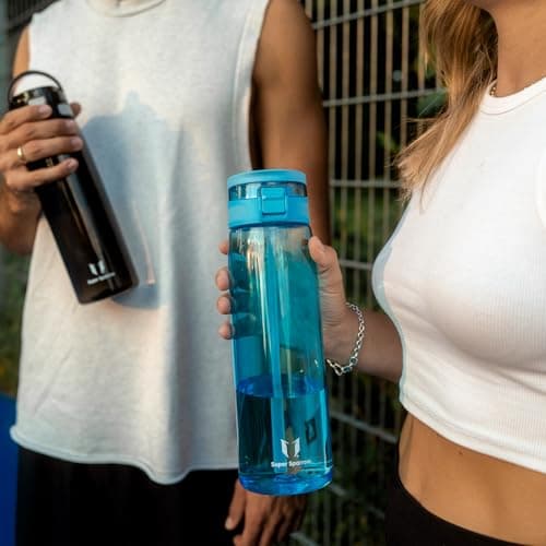 Super Sparrow Gourde 1L - Bouteille d'eau sans BPA - Gourde Sport Pour École, Plein Air