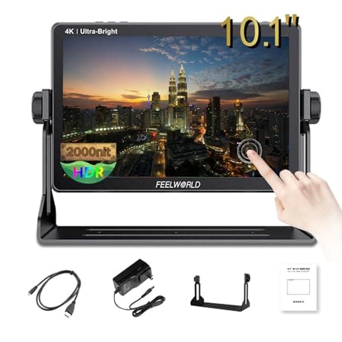 Feelworld LUT11S 10.1 Pouces Écran Tactile de pour Appareil Photo Reflex numérique avec Ultra luminosité 2000nits, 3G-SDI 4K HDMI 1920x1200 Compatible avec DJI(SDI and HDMI)