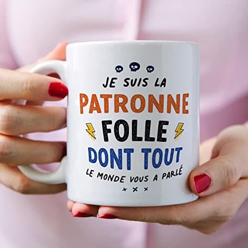 Mugffins Tasses pour PATRONNE - En Français - Cadeau original pour PATRONNE femme - Tout le monde vous a parlé - 11 oz / 330 ml