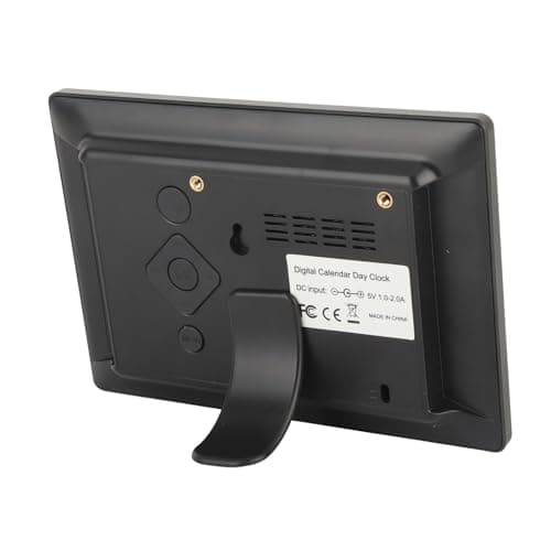 Horloge Numérique avec Calendrier de Jour, 7 Pouces WiFi Grande Horloge de Démence pour Les Personnes âgées, 5 Rappels D'alarme, Atténuation Automatique, AM/PM, Télécommande (Prise UE)