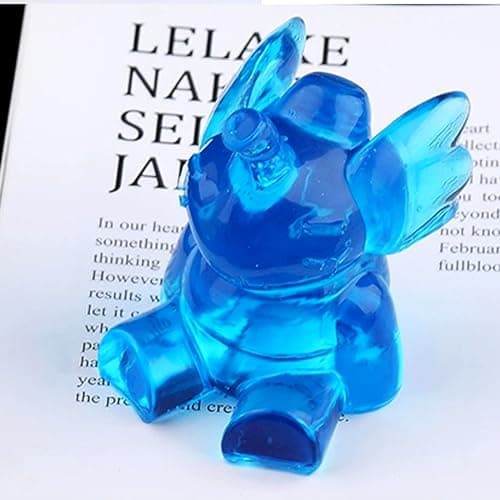 EPODA 7 PCS Moule en Resine Epoxy Animaux, Moules 3D Animaux en Silicone Resine pour DIY Moule Licorne, éléphant, ours, chien, lapin, Moule en résine époxy pour bureau, décoration d'intérieur