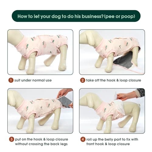 Kuoser Combinaison de convalescence chirurgicale pour chien femelle, mâle, réglable, post-chirurgie, taille XL