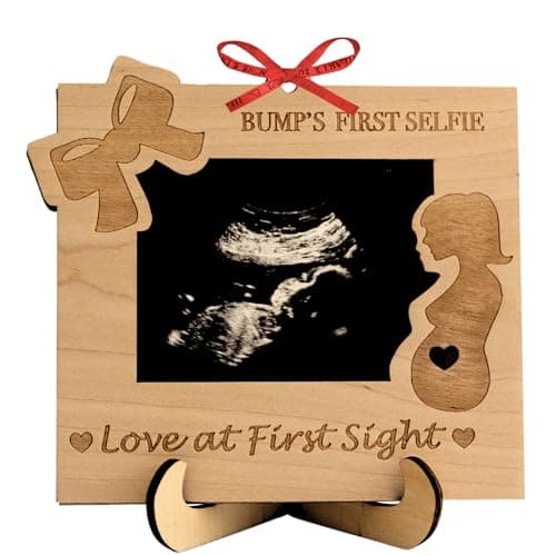 Heart's Sign Cadre échographique « Love at First Sight » | Cadeau pour future maman et maman enceinte | Cadres photo sonogramme | Cadeau pour nouvelle maman pour femme